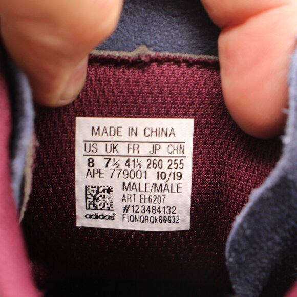 Adidas Jake Boot 2.0 Men's Size 8 Navy Blue Burgundy Lace Up Shoes EE6207 - Picture 3 of 10